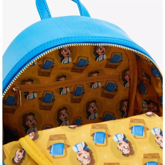 NWT Loungefly Disney Beauty and the Beast Belle Dandelion Field Mini Backpack - Picture 3 of 4